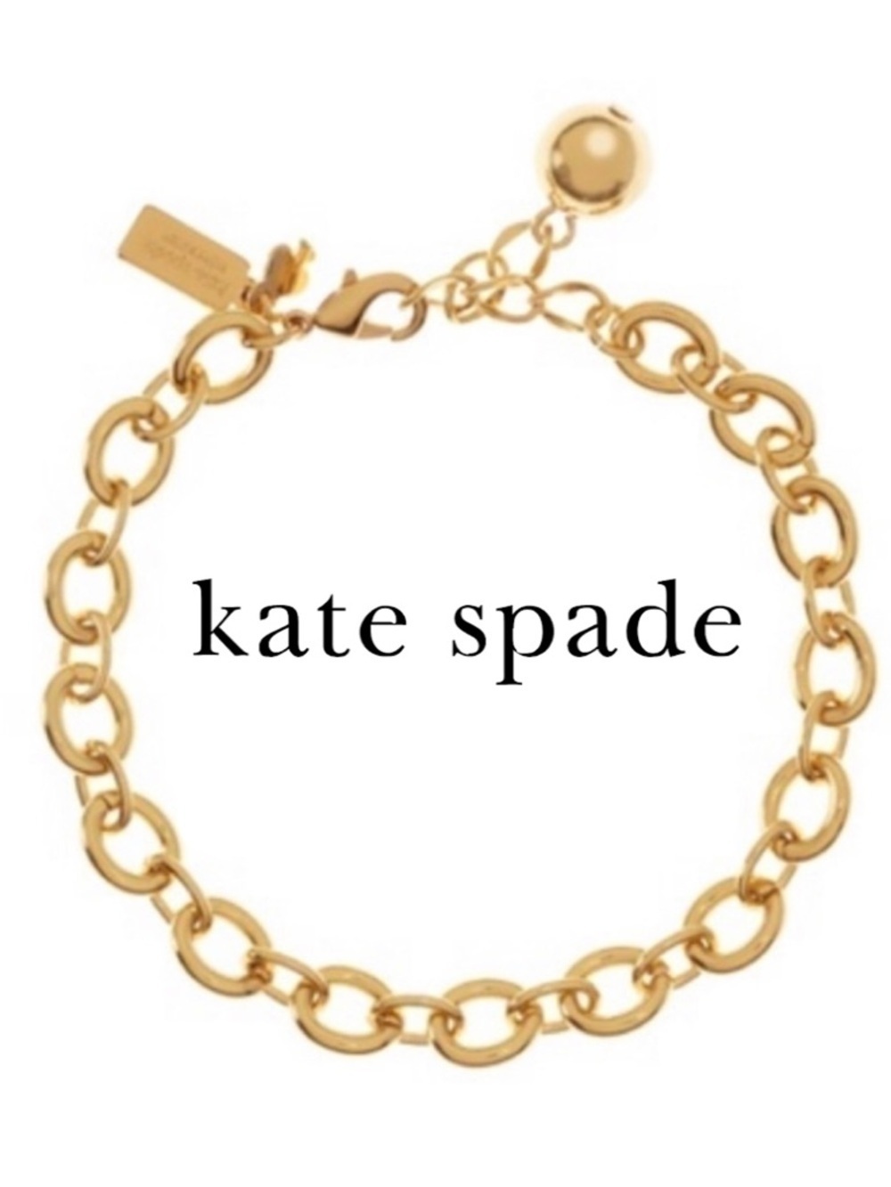Kate Spade ♠️ 12 KT Gold Plated Charm Bracelet